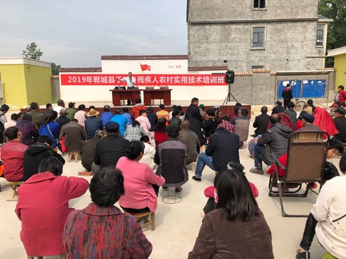 图为郸城县农村实用技术培训现场.